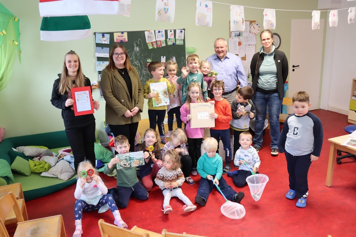 Stolze Gewinner im Kindergarten in Ringleben